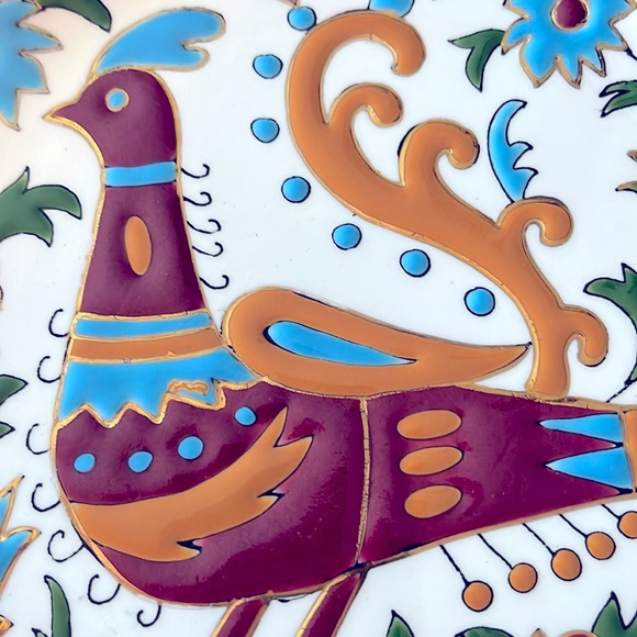 Tassoulis Hand Made 9.5” Plate Trimmed with 24 K Gold - Picture 3 of 10